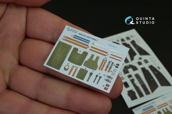 Quinta Studio QD32013 Mirage 2000N 3D-Printed &amp; coloured Interior on decal paper (for Kitty Hawk kit) 1/32