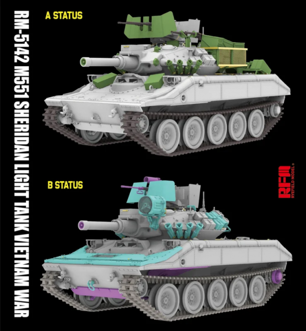 Rye Field Model 5142 M551 Light Tank Sheridan Vietnam War 1/35