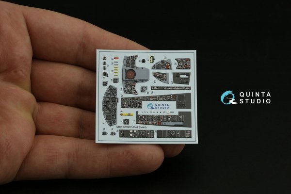 Quinta Studio QDS-32180 F-104S 3D-Printed coloured Interior on decal paper (Italeri) (small version) 1/32