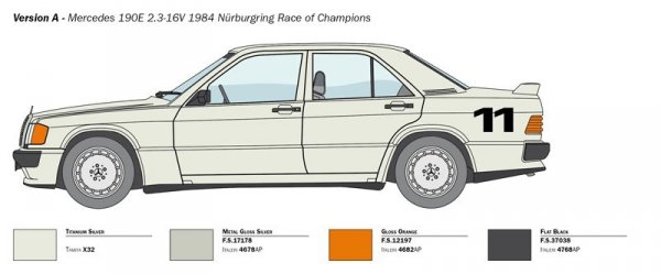 Italeri 3624 Mercedes 190 E 2.3 16V 1/24