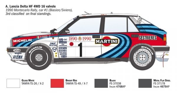 Italeri 4709 Lancia Delta HF integrale 16v 1/12