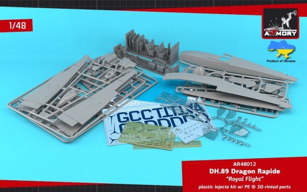 Armory Models 48012 DH.89 Dragon Rapide, Short-Haul Airliner – “Royal Flight” 1/48
