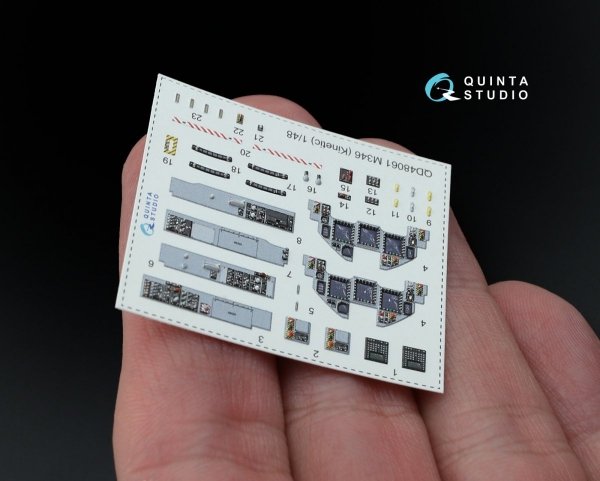 Quinta Studio QD48061 M346 Master 3D-Printed &amp; coloured Interior on decal paper (for Kinetic kit) 1/48