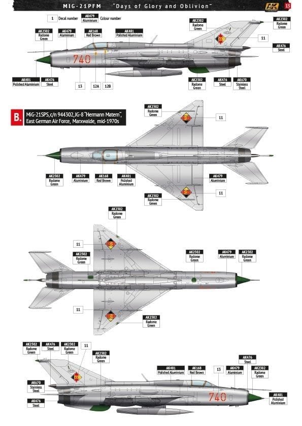 AK Interactive AK148003 MiG-21PFM Days of Glory and Oblivion 1/48