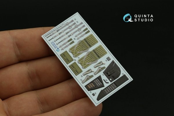 Quinta Studio QD48295 Mi-35M 3D-Printed &amp; coloured Interior on decal paper (Zvezda) 1/48