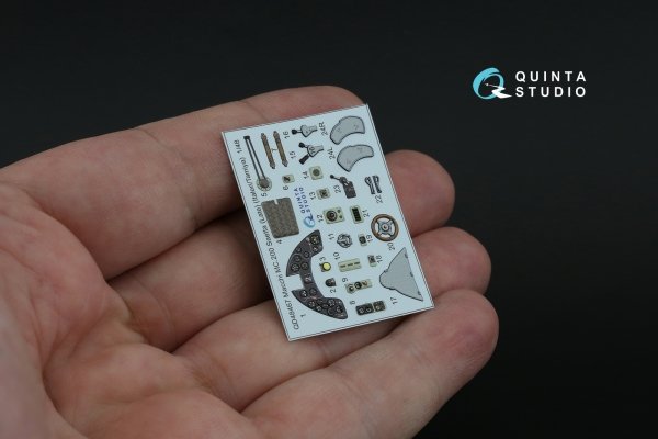 Quinta Studio QD48467 Macchi MC.200 Saetta (Late) 3D-Printed coloured Interior on decal paper (Italeri/Tamiya) 1/48