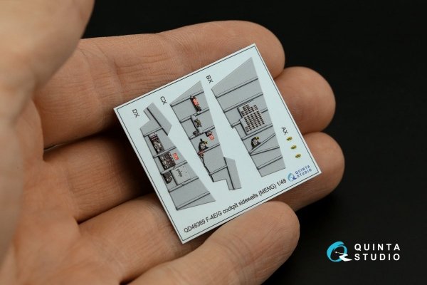 Quinta Studio QD48342 F-4G late 3D-Printed &amp; coloured Interior on decal paper (Meng) 1/48