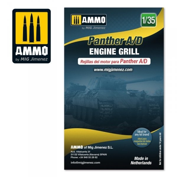 Ammo of Mig 8089 Panther A/D engine grilles 1/35