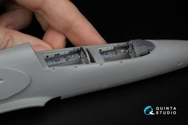 Quinta Studio QDS+48602 L-39C 3D-Printed &amp; coloured Interior on decal paper ( Trumpeter )( Small version )( with 3D-printed resin parts ) 1/48
