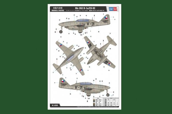 Hobby Boss 80380 Me 262 B-1a/CS-92 1/48