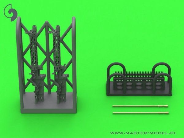 Master AM-72-170 Niemiecki km z okresu I w.św. Spandau LMG 08/15 (2 szt.) - z DŁUGĄ rączką przeładowania - wydruki 3D i mosiężne lufy 1/72