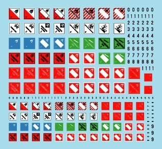 Star Decals 35-C1347 DANGER!. Signs for hazardous loads 1/35