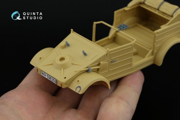 Quinta Studio QD+35141 Kubelwagen Type 82 3D-Printed &amp; coloured Interior on decal paper (Tamiya) (with 3D-printed resin parts) 1/35