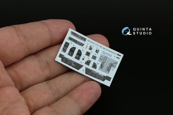 Quinta Studio QD72077 F/A-18C late 3D-Printed &amp; coloured Interior on decal paper (Academy) 1/72