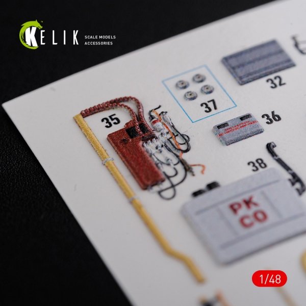 KELIK K48092 Mi-24D (Hind-D) interior 3D decals for Trumpeter kit 1/48
