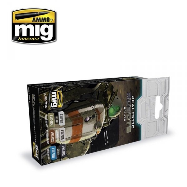 AMMO of Mig Jimenez 7156 REALISTIC ROBOTS COLOR SET 6x17ml