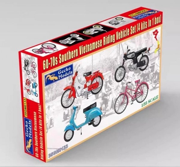 Gecko Models 35GM0133 Southern Vietnamese Riding Vehicle Set (1960s - 1970s) 1/35