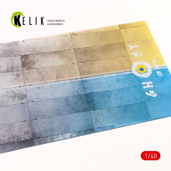 KELIK KS48003 CONCRETE PLATES GHOST OF KYIV BASE - ACRYLIC 3 MM (410 X 270 MM) USZKODZONE/DAMAGED1/48