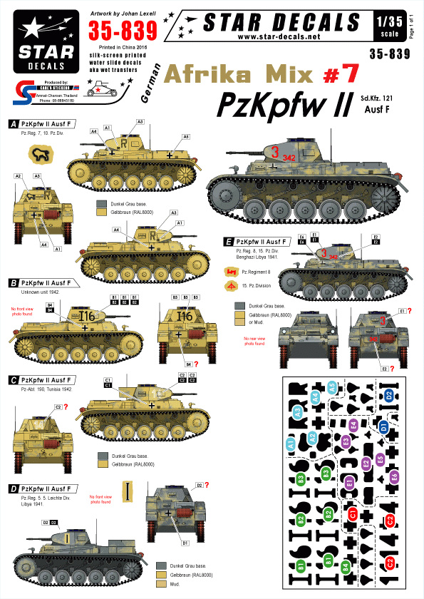 Star Decals 35-839 German Afrika Mix # 7 1/35