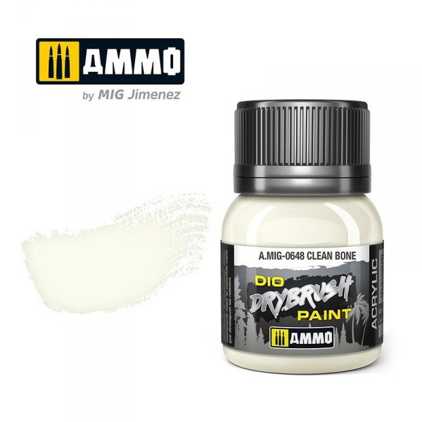 Ammo of Mig 0648 DRYBRUSH Clean Bone 40ml