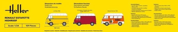 Heller 56740 Renault Estafette Highroof - Starter Kit 1/24