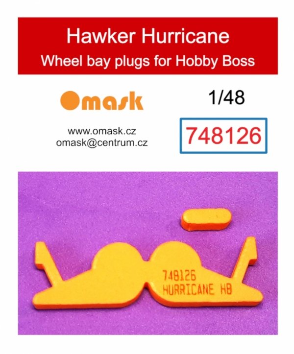 Omask 748126 Hawker Hurricane wheel bay foam plugs (for Hobby Boss) 1/48