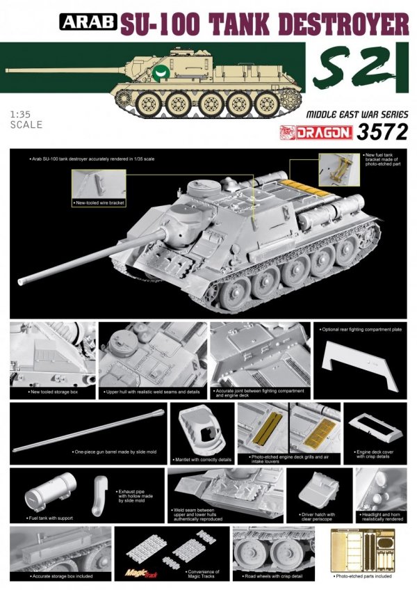 Dragon 3572 Egyptian Su-100 Tank Destroyer- The Six Day War (1:35)
