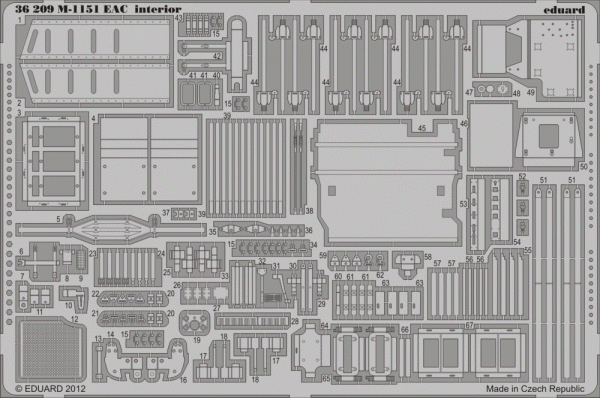 Eduard 36209 M-1151 EAC interior 1/35 Academy