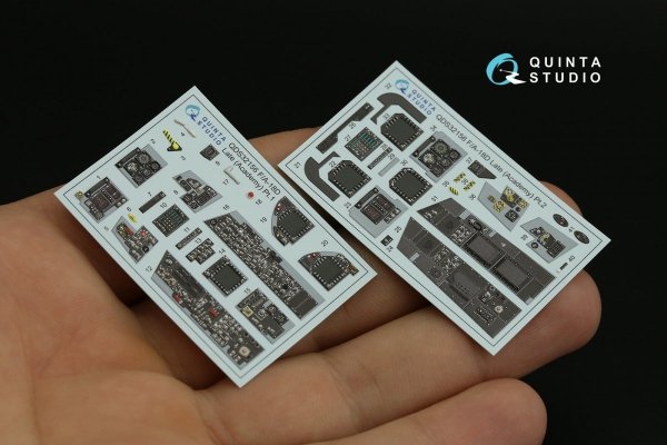 Quinta Studio QDS-32156 F/A-18D late 3D-Printed &amp; coloured Interior on decal paper (Academy) (Small version) 1/32