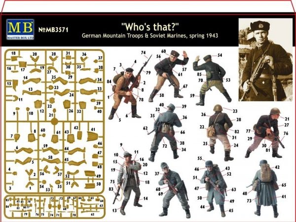  Master Box 3571 Who is that? German mountain troops and Soviet Marines (Spring 1943) 6 figures set (1:35)