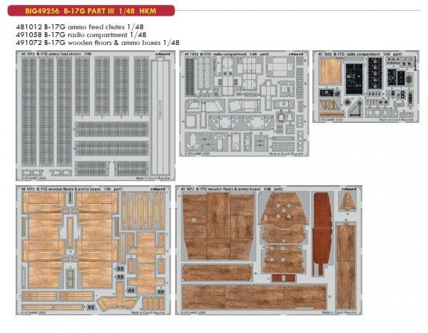 Eduard BIG49256 B-17G PART III 1/48 for HK MODELS