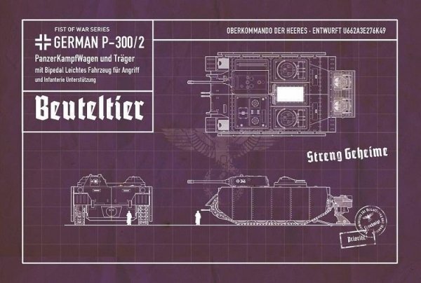 Modelcollect UA72161 Fist of War Series German P300/2 PanzerKampfWagen und Trager 1/72