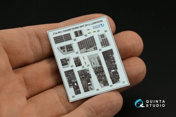 Quinta Studio QD+48371 F-4E with DMAS 3D-Printed &amp; coloured Interior on decal paper (Meng) (with 3D-printed resin parts) 1/48