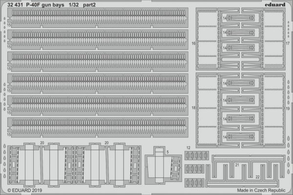 Eduard 32431 P-40F gun bays 1/32 TRUMPETER