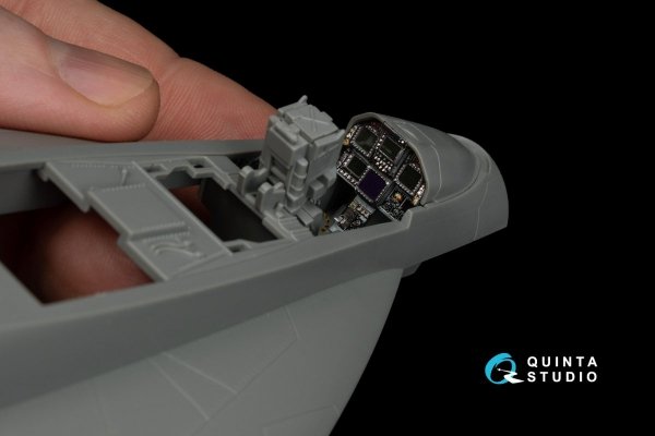Quinta Studio QD48198 F/A-18E 3D-Printed &amp; coloured Interior on decal paper (for Meng kit) 1/48