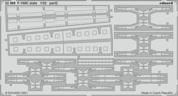 Eduard 32469 F-100C slats TRUMPETER 1/32 