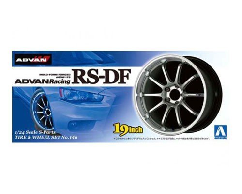 Aoshima 00901 Felgi + Opony Advan Racing Rs-Df 1:24