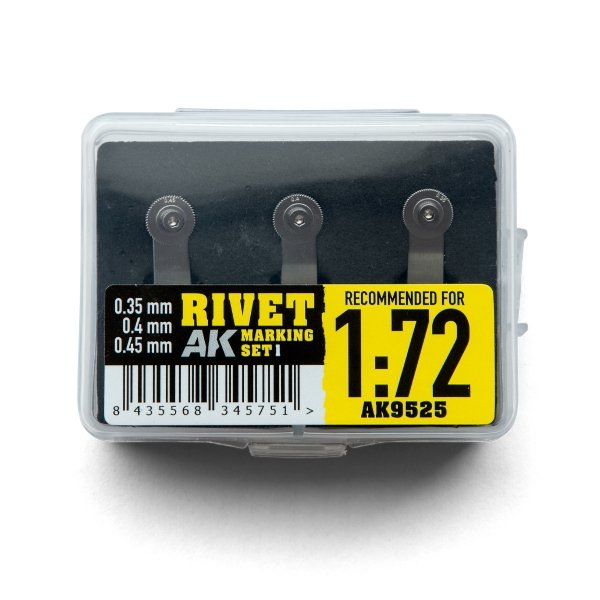 AK Interactive AK9525 RIVET MARKING SET 1 (RECOMMENDED FOR 1:72 SCALE)