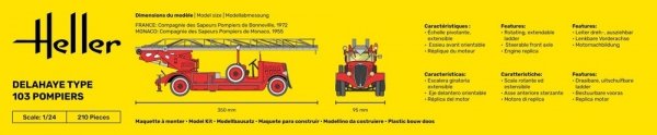 Heller 56780 Delahaye Type 103 Pompiers - Starter Kit 1/24