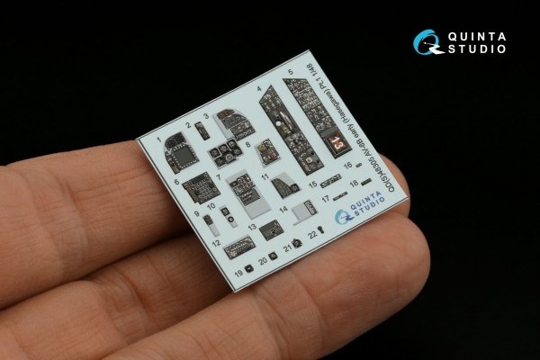 Quinta Studio QDS-48305 AV-8B Early 3D-Printed &amp; coloured Interior on decal paper (Hasegawa) (Small version) 1/48