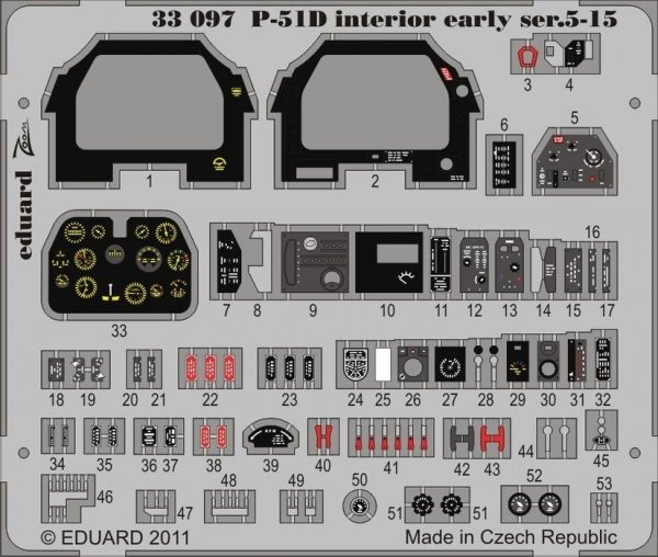 Eduard 33097 P-51D Interior early ser.5-15 S. A. 1/32 Tamiya