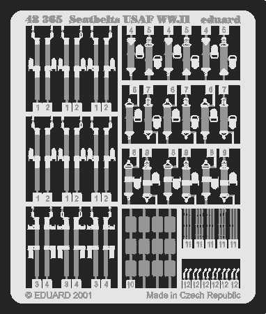 Eduard 48365 Seatbelts USAF WWII 1/48 
