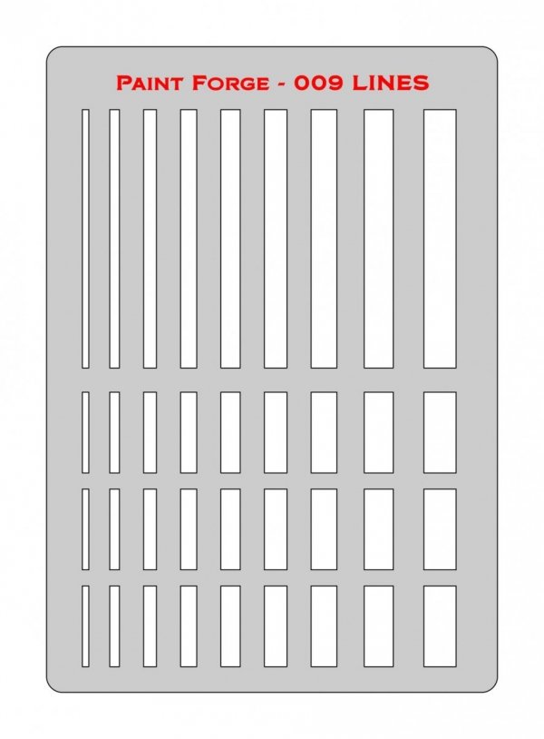 Paint Forge PFST009L STENCIL - LINES