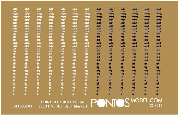 Pontos 35028WD1 HMS Dreadnought Wooden Deck set 1907 (1:350)
