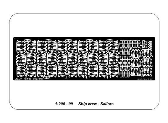 Aber 200-09 Ship crew - Sailors (1:200)