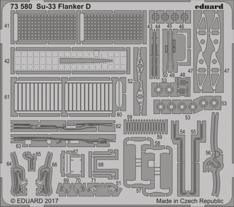 Eduard 73580 Su-33 Flanker D ZVEZDA 1/72