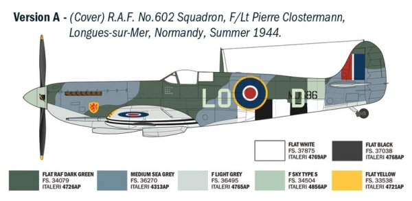 Italeri 2843 Supermarine Spitfire Mk.IX Aces - 5 RAF Aces Version 1/48