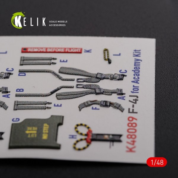 KELIK K48089 F-4J &quot;Phantom II&quot; interior 3D decals for Academy kit 1/48