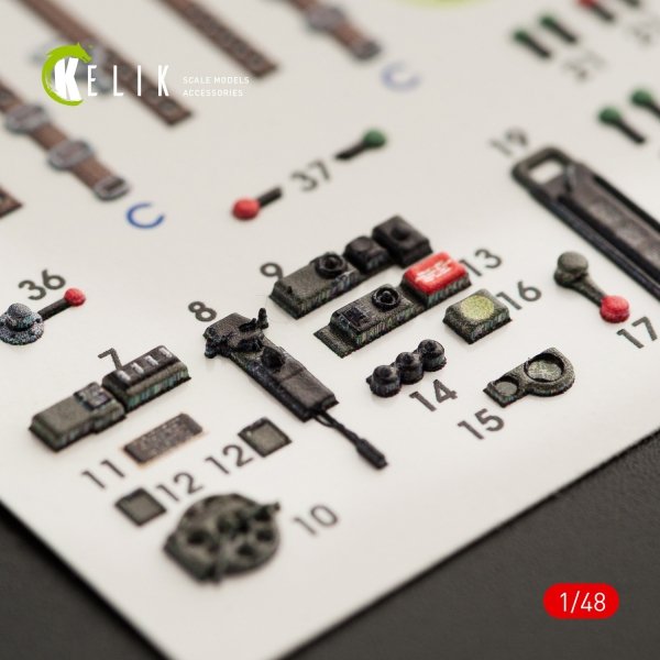 KELIK K48045 BRISTOL BEAUFORT MK.1 TYPE 2 INTERIOR 3D DECALS FOR ICM KIT 1/48