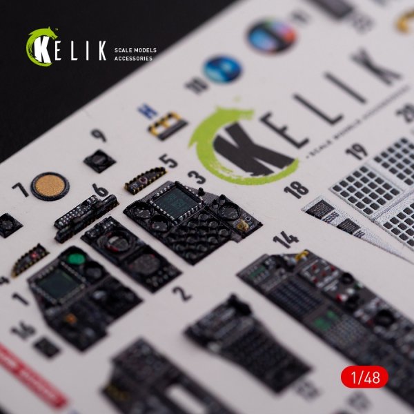 KELIK K48017 A-10C &quot;Thunderbolt &quot; interior 3D decals for Academy kit 1/48